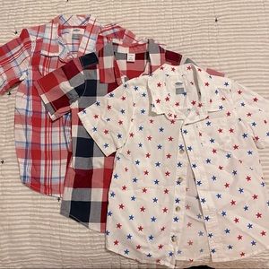 Boys lot Old Navy shirts 5T 4th of July